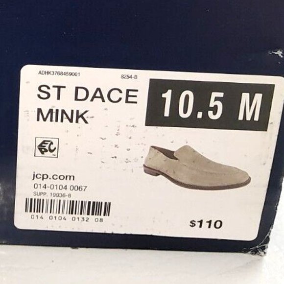 Stafford Mens Genuine Leather  Suede Mink Dace Loafer Size 10.5 M New in Box